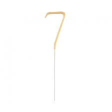 Születésnap Gold, Arany 7-es csillagszóró 17 cm party kellék