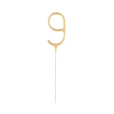 Születésnap Gold, Arany 9-es csillagszóró 17 cm party kellék