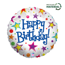 Születésnap Happy Birthday Bright fólia lufi 46 cm party kellék