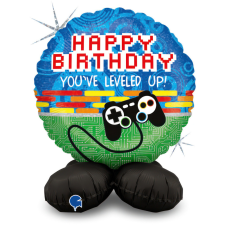 Születésnap Happy Birthday Controller fólia lufi talppal 41 cm party kellék