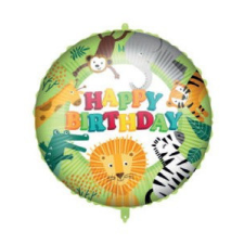 Születésnap Happy Birthday Jungle fólia lufi 46 cm party kellék