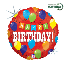 Születésnap Happy Birthday Party Holo fólia lufi 46 cm party kellék