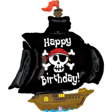 Születésnap Happy Birthday Pirate Ship fólia lufi 117 cm party kellék