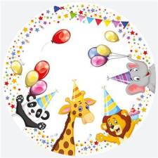 Születésnap Happy Birthday Star papírtányér 8 db-os 18 cm party kellék