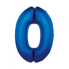 Születésnap Kék 0-ás B&C Blue szám fólia lufi 92 cm party kellék