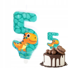 SZÜLETÉSNAPI GYERTYA DINOSZAURUSZ DINÓ 5 ZÖLD SZÜLETÉSNAPI PARTYRA party kellék