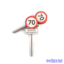 Szülinapos sebességkorlát 15x5 cm - 70 dekorációs kellék