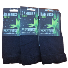 Szuntex zokni SZUNTEX Bambusz SPORTZOKNI fekete 3 pár/cs 35-38