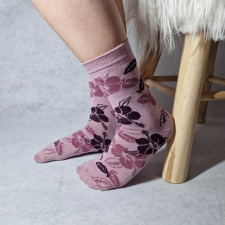Szuntex zokni Szuntex vékony VIRÁG mintás NORMÁL szárú ZOKNI Mályva, 35-38 női zokni