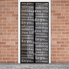  Szúnyogháló függöny ajtóra - mágneses - 100 x 210 cm - feliratos szúnyogháló