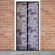  Szúnyogháló függöny ajtóra - mágneses - 100 x 210 cm - Lila pillangós szúnyogháló