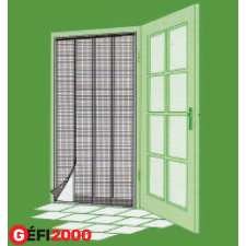  Szúnyogháló függöny FEKETE ajtóra 4 lamellás 220/100 szúnyogháló