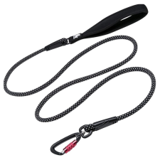  Szuper Prémium Kisállat Kiképző Póráz-L - Fekete nyakörv, póráz, hám kutyáknak