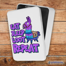 Szupicuccok Fortnite - Eat, Sleep, Loot, Repeat fém szendvicsdoboz (tároló doboz) uzsonnás doboz