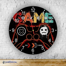 Szupicuccok Game over controller kör alakú üveg falióra falióra