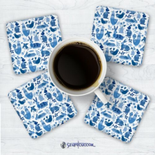 Szupicuccok Húsvéti kék poháralátét szett (4db) ajándéktárgy