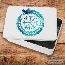 Szupicuccok Jormungandr and vegvisir fém szendvicsdoboz (tároló doboz) uzsonnás doboz