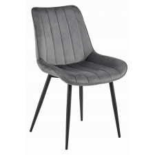  Szürke bársony SOSA szék fekete lábakkal bútor