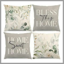  Szürke Díszpárnahuzatok, 4db, 45cm*45cm 601099860957239 lakástextília