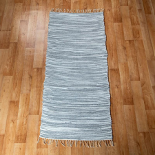 Szürke-fehér márványos rongyszőnyeg 70×150 cm lakástextília