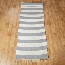  Szürke-fehér rongyszőnyeg 70&#215;300 cm lakástextília