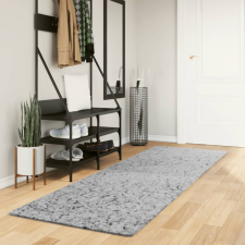  Szürke hosszú szálú bozontos modern szőnyeg 80 x 250 cm lakástextília