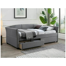  Szürke kárpitozott ágy LANTA 90 x 200 cm ágy és ágykellék