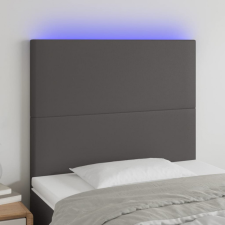  Szürke műbőr LED-es fejtámla 100x5x118/128 cm ágy és ágykellék