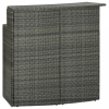  Szürke polyrattan kerti bárasztal 120 x 55 x 110 cm
