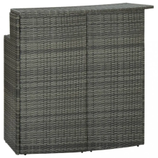  Szürke polyrattan kerti bárasztal 120 x 55 x 110 cm kerti bútor