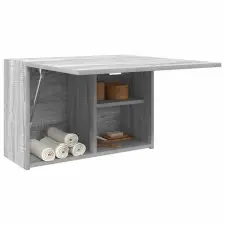 Szürke sonoma szerelt fa fali fürdőszobaszekrény 60x25x40 cm fürdőszoba bútor
