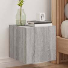  szürke sonoma színű fali TV-szekrény LED-ekkel 30,5x35x30 cm bútor