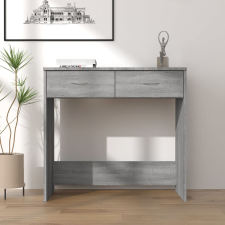 szürke sonoma színű szerelt fa íróasztal 80x40x75 cm íróasztal