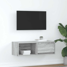 szürke sonoma színű szerelt fa TV-szekrény 80x31x25,5 cm bútor