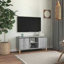  Szürke sonoma színű TV-szekrény tömör falábakkal 103,5x35x50 cm bútor
