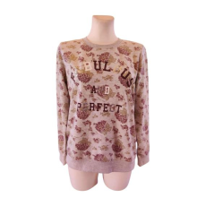  Szürke virágmintás női sport pulóver (méret: M)