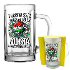 Szurkolói söröskorsó, Focista szív, focista lélek ajándéktárgy