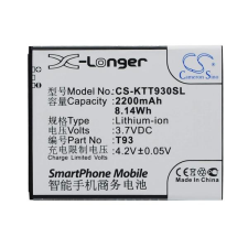  T93 Akkumulátor 2200 mAh mobiltelefon akkumulátor