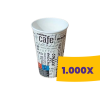 T-depo Papírpohár mintás - 80mm 360ml (Karton - 1000 db)