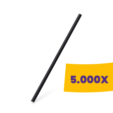 T-depo Szívószál papír fekete - 8mm átm. 24cm (Karton - 5000 db) papírárú, csomagoló és tárolóeszköz