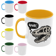 T-Rex koponya - Színes Bögre bögrék, csészék