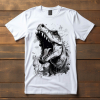  T-rex póló (Férfi)(Fekete-fehér)