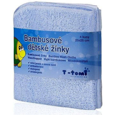 T-tomi bambusz törlőkendő 4 db – kék babaágynemű, babapléd