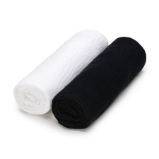 T-TOMI BIO Muszlin pelenkák 65x65 cm, 2 db, Fekete + Fehér babaágynemű, babapléd