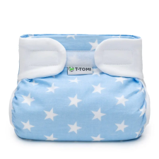 T-tomi Ortopédiai pamut terpeszpelenka, kék csillag (3-6 kg) mosható pelenka