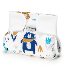 T-tomi Ortopédiai pamut terpeszpelenka, kék medvék (3-6 kg) mosható pelenka