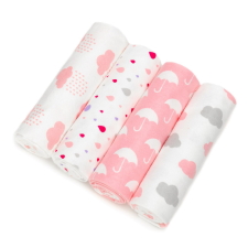 T-tomi prémium minőségű puha textil pelenka, Eső, 4db mosható pelenka