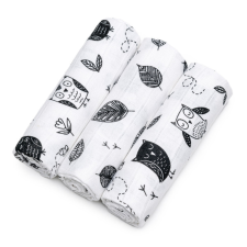 T-tomi prémium minőségű tetra textil pelenka, 70x70cm, bagoly, 3db mosható pelenka