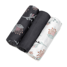 T-tomi prémium minőségű tetra textil pelenka, 70x70cm, virágok, 3db mosható pelenka