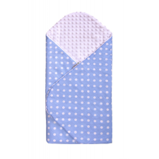 T-tomi prémium pólya, pamut/MINKY, kék-fehér pöttyös pólya